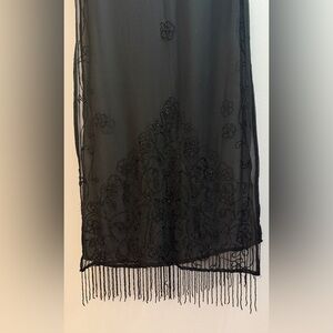 Vintage Mesh Beaded Scarf